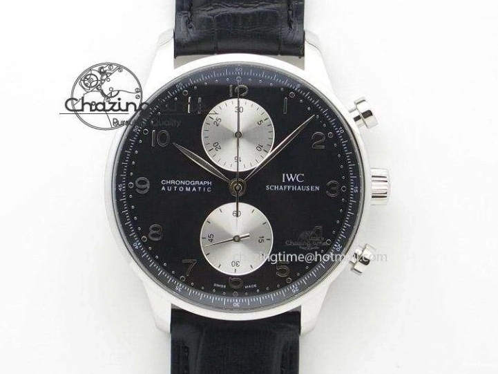 MIROTIME 0411 Packable Portuguese IW358304 ZF 1:1 Best Edition SS White Dial Blue Markers on Leather Strap A 7079